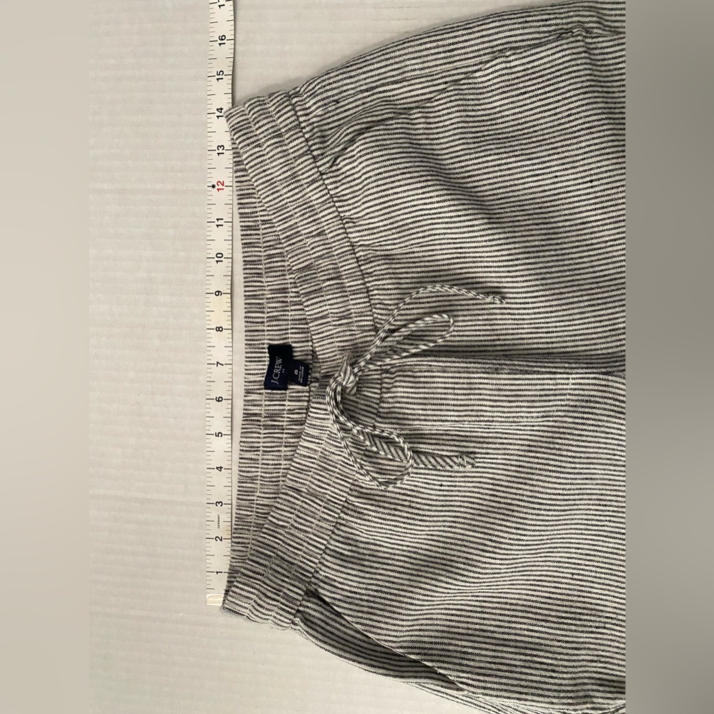 🆕NWT J Crew Linen Cotton Drawstring Pant Size 8 - Picture 5 of 9